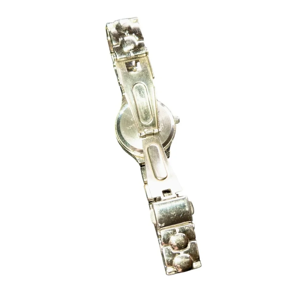 Gruen Precision‎ Genuine Diamond Womens 27MM Watch Black & Steel